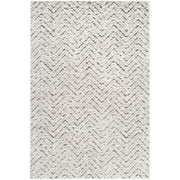 Adirondack Ivory/Charcoal 5 ft. x 8 ft. Chevron Area Rug