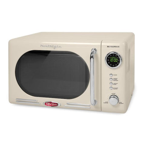 Retro 0.7 cu. ft. 700-Watt Countertop Microwave Oven in Beige