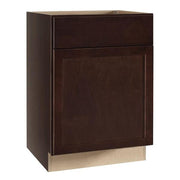 Shaker 24 in. W x 24 in. D x 34.5 in. H Assembled Base Kitchen Cabinet in Java with Ball-Bearing Drawer Glides