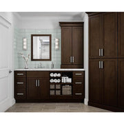 Shaker 24 in. W x 24 in. D x 34.5 in. H Assembled Base Kitchen Cabinet in Java with Ball-Bearing Drawer Glides