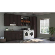 Shaker 36 in. W x 24 in. D x 34.5 in. H Assembled Base Kitchen Cabinet in Java with Ball-Bearing Drawer Glides