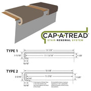 Java Scraped/Bel Marin Ky/Bralton/Mallard/Molasses 47in.Lx12.15in.Wx2.28in.T Laminate Stair Tread and Riser Kit