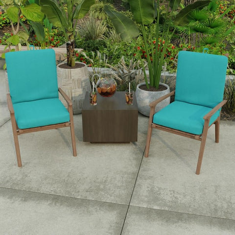 44 in. L x 21 in. W x 3.5 in. T Outdoor Chair Cushion in McHusk Lagoon