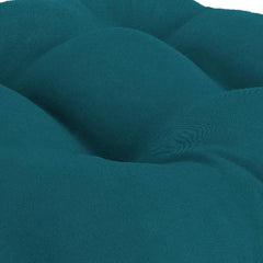 19 in. L x 19 in. W x 4 in. T Tufted Outdoor Wicker Seat Cushion in Canvas Teal (2-Pack)