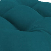 19 in. L x 19 in. W x 4 in. T Tufted Outdoor Wicker Seat Cushion in Canvas Teal (2-Pack)