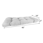 19 in. L x 46 in. W x 4 in. T Rectangular Outdoor Wicker Bench Cushion in Canvas Teal