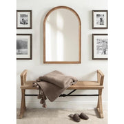 Hatherleig 24.00 in. W x 36.00 in. H Rustic Brown Arch Transitional Framed Decorative Wall Mirror
