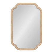 Glenby Natural 24 in. W x 36 in. H Traditional Scalloped Wood Wall Mirror