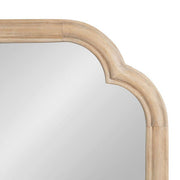 Glenby Natural 24 in. W x 36 in. H Traditional Scalloped Wood Wall Mirror