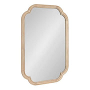 Glenby Natural 24 in. W x 36 in. H Traditional Scalloped Wood Wall Mirror