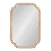 Glenby Natural 24 in. W x 36 in. H Traditional Scalloped Wood Wall Mirror