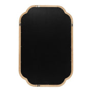 Glenby Natural 24 in. W x 36 in. H Traditional Scalloped Wood Wall Mirror