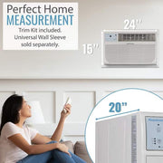 10,000 BTU 230V Through-the-Wall Air Conditioner Cools 450 Sq. Ft. with Heater in White