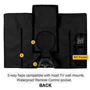 40 in. - 42 in. Black Outdoor TV Universal Weatherproof Protector Cover