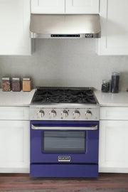 Kucht 30" Gas Range in Stainless Steel with Blue Oven Door, KNG301-B