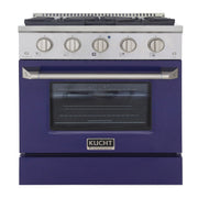 Kucht 30" Gas Range in Stainless Steel with Blue Oven Door, KNG301-B