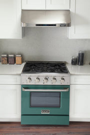 Kucht 30" Propane Range, Stainless Steel, Green Oven Door, KNG301/LP-G