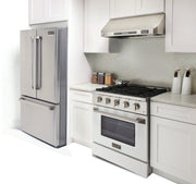Kucht 30" Propane Range, Stainless Steel White Oven Door, KNG301/LP-W