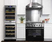 Kucht 36" Gas Range, Stainless Steel with Black Door, KNG361-K