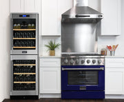 Kucht 36" Propane Range in Stainless Steel, Blue Door, KNG361/LP-B
