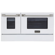 Kucht 48" Gas Range in Stainless Steel, White Oven Doors, KNG481-W