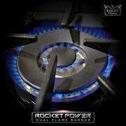 Kucht 48" Propane Range in Stainless Steel, Blue Doors, KNG481/LP-B