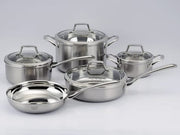 Kucht Culinary Professional 3-Ply Stainless 10 Piece Cookware Set, K16020