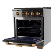 Kucht Gemstone Professional 30 in. 4.2 cu. ft. Propane Gas Range with Sealed Burners and Convection Oven in Titanium Stainless Steel KEG303/LP