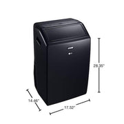 10,000 (DOE) BTU 115-Volt Portable Air Conditioner Cools 450 Sq. Ft. with Dehumidifier and Wi-Fi in Black