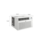 12,000 BTU 115V Window Air Conditioner Cools 550 sq. ft. with Wi-Fi, Remote, Dehumidifier and in White