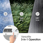 12,000 BTU 115V Window Air Conditioner Cools 550 sq. ft. with Wi-Fi, Remote, Dehumidifier and in White