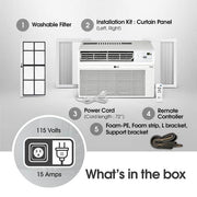 12,000 BTU 115V Window Air Conditioner Cools 550 sq. ft. with Wi-Fi, Remote, Dehumidifier and in White