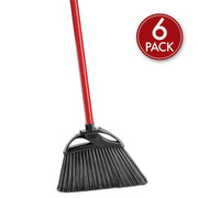 11 in. High Power Indoor/Outdoor Angle Broom with Steel Handle (6-Pack)