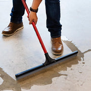 24 in. PVC High Power Multi-Surface Rubber Floor Squeegee with 60 in. Steel Handle