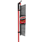 24 in. High Power Rough Sweep Push Broom Set Clamp-Style with Steel Handle