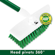 No Knees Floor Scrub Brush with Steel Handle