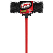 13.5 in. High Power Extra-Large Heavy-Duty Floor Scrub Brush with Swiveling Head and Steel Handle
