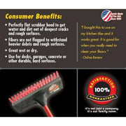 10.5 in. High Power Floor and Deck Scrub Brush with Steel Handle