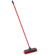 10.5 in. High Power Floor and Deck Scrub Brush with Steel Handle