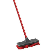 10.5 in. High Power Floor and Deck Scrub Brush with Steel Handle