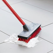 10.5 in. High Power Floor and Deck Scrub Brush with Steel Handle