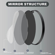 24 in. W x 24 in. H Black Vanity Round Wall Mirror Aluminum Alloy Frame Bathroom Mirror