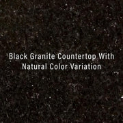 Rolling Mahogany Kitchen Cart with Black Granite Top