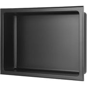 16 in. W x 12 in. H x 4 in. D 18-Gauge Stainless Steel Bathroom Shower Wall Niche in Matte Black