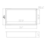 24 in. W x 12 in. H x 4 in. D 18-Gauge Bathroom Shower Niche in Matte Black