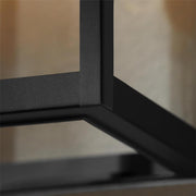 Havenridge 19 in. 1-Light Matte Black Hardwired Outdoor Wall Light Lantern Sconce with Clear Glass (1-Pack)