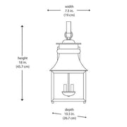 Rainbrook 18 in. 2-Light Matte Black Outdoor Wall Light Fixture Sconce with Seeded Glass