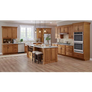Hampton 24 in. W x 24 in. D x 34.5 in. H Assembled Base Kitchen Cabinet in Medium Oak with Drawer Glides