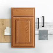 Hampton 24 in. W x 24 in. D x 34.5 in. H Assembled Base Kitchen Cabinet in Medium Oak with Drawer Glides