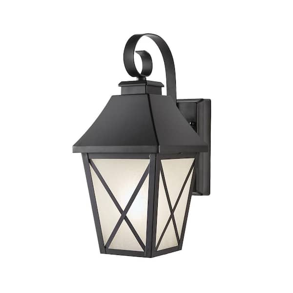 16.3 in. Outdoor Hardwired Integrated LED Flicker Flame Effect Color Selectable Wall Lantern Sconce - Thumbnail 2